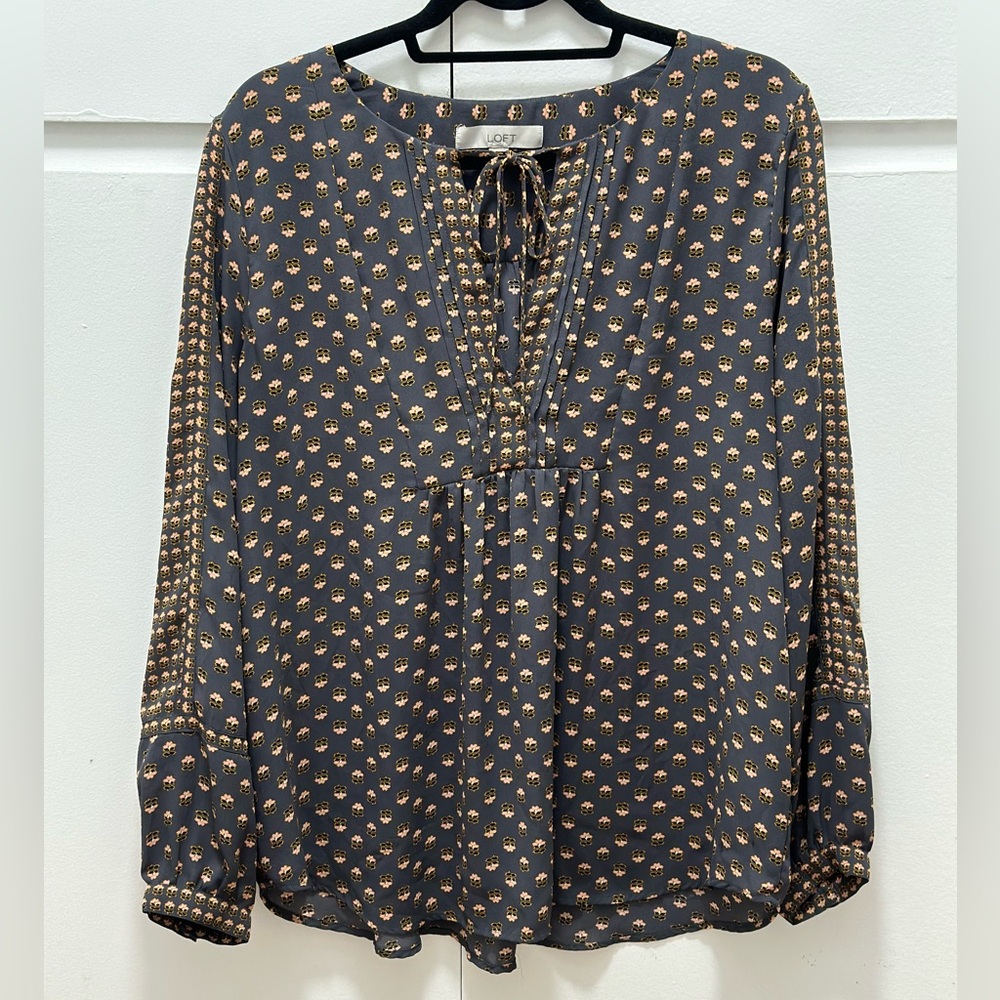 Loft | Long Sleeve Floral Blouse